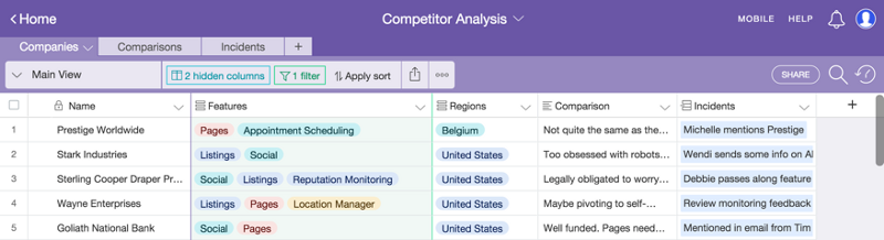 airtable competitors