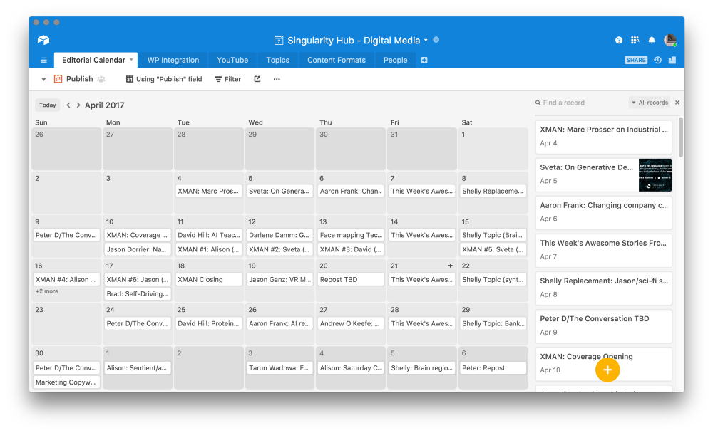 Content Calendar Template Google Sheets bonus