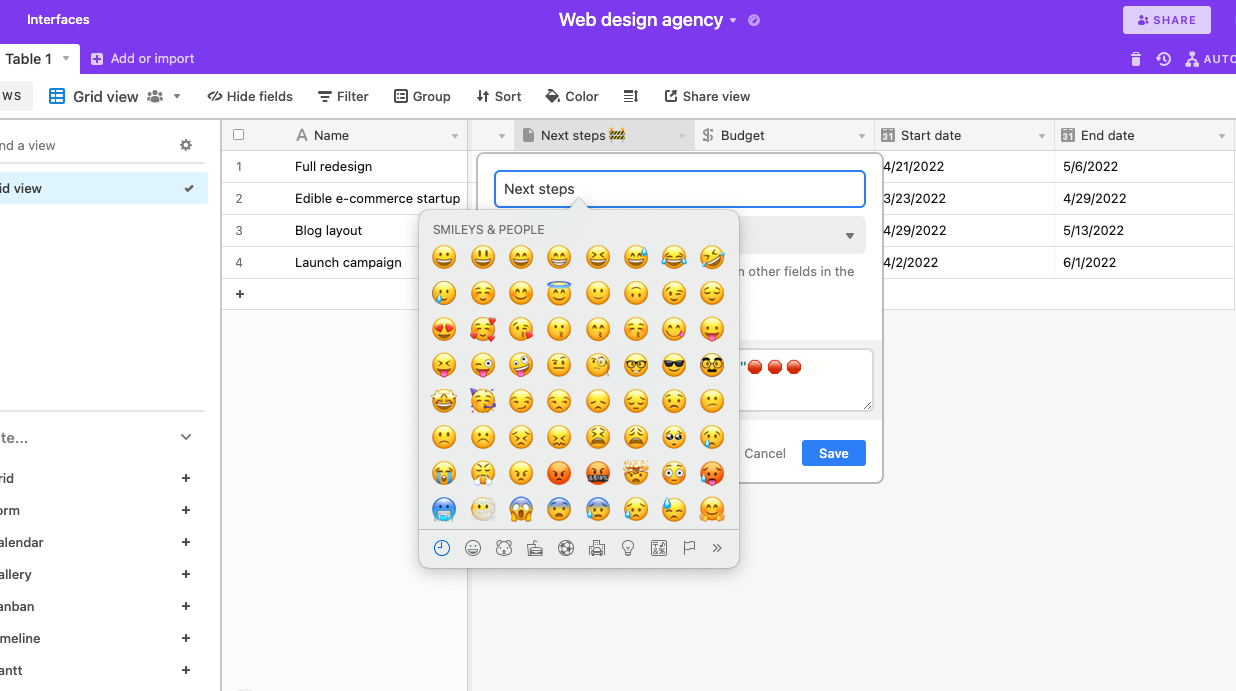 How to guide your team with emoji in Airtable | Airtable Blog