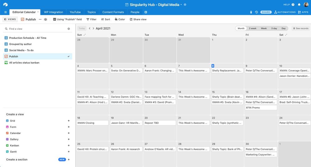 zapier airtable google calendar